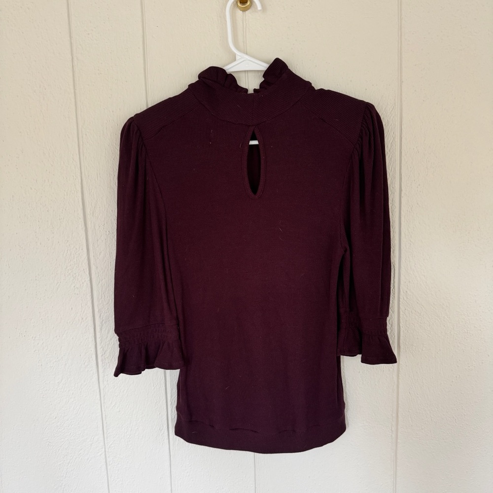 Dear John Plum Ruffled Top - Picture 3 of 6
